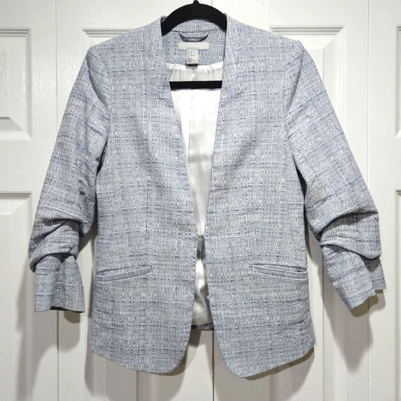 H&M Light Blue Woven Blazer - Picture 2 of 8